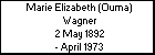 Marie Elizabeth (Ouma) Wagner