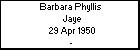 Barbara Phyllis  Jaye
